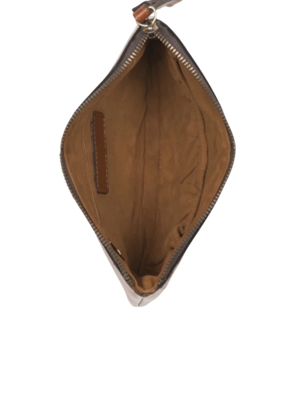 NWT Patricia Nash Embossed Floral Leather Wristlet Clutch in Brown